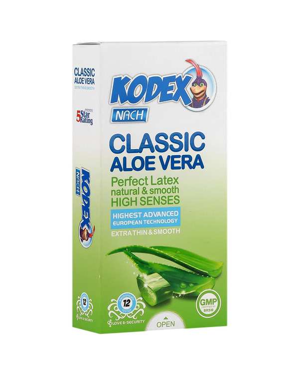 کاندوم کدکس Kodex مدل کلاسیک آلوئه ورا Classic Aloevera