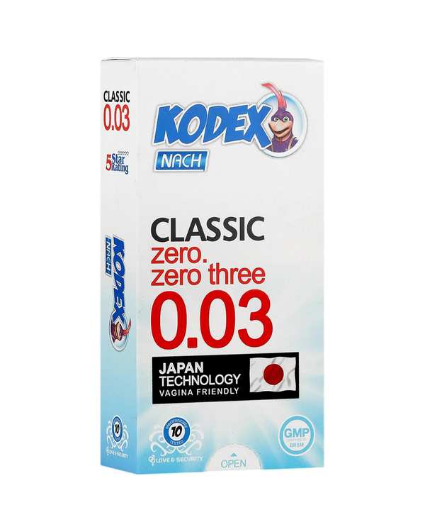 کاندوم فوق العاده نازک کدکس Kodex مدل کلاسیک 0.03