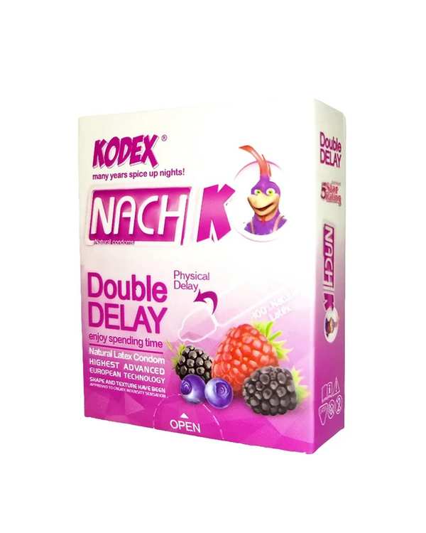 کاندوم تاخیری کدکس Kodex مدل Double Delay بسته 3 عددی