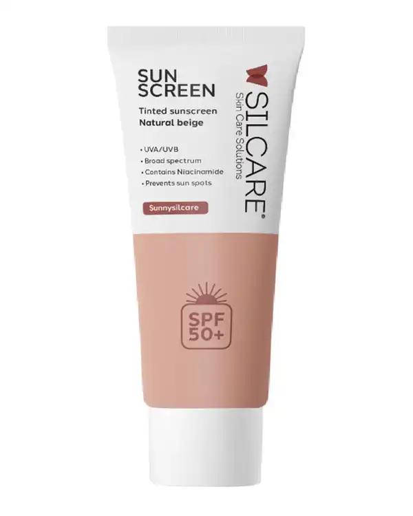 کرم ضد آفتاب رنگی SPF50 بژ طبیعی سیلکر Silcare حجم 50ml