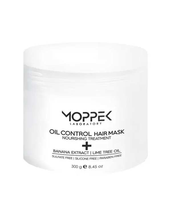 ماسک موهای چرب موپک Moppek حاوی عصاره موز و روغن درخت لیمو حجم 300ml