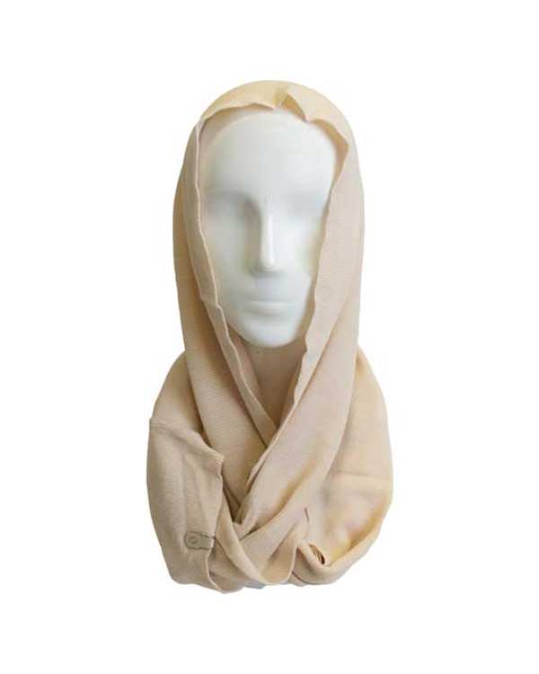 شال گردن بافت رینگی کرم تارتن Tartan مدل ترانسفر کد 550000114