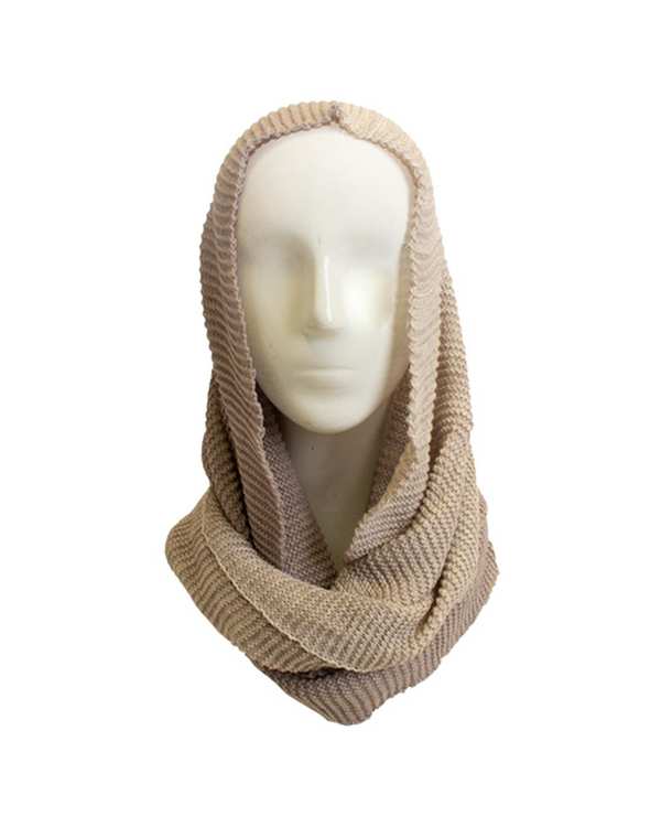 شال گردن بافت کرم تیره تارتن Tartan مدل رینگی کد 550000133