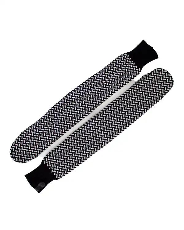 پاپوش بافت مشکی تارتن Tartan مدل جناقی لمه دار کد 800000146