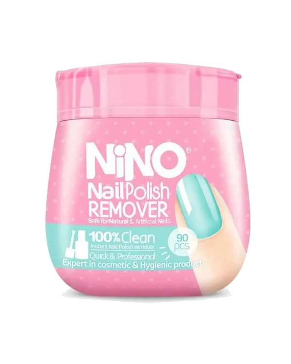 دستمال مرطوب لاک پاک کن قوطی نینو Nino بسته 90 عددی