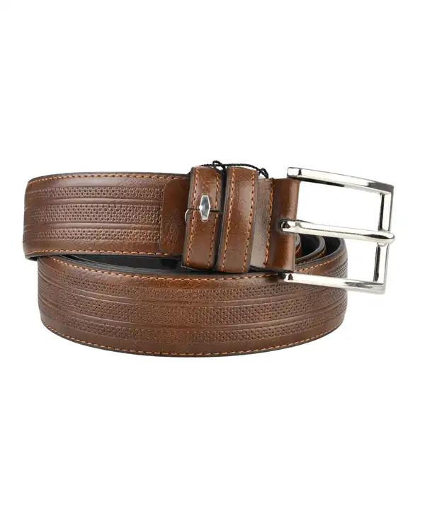 کمربند چرم مردانه قهوه ای بیسراک Bisrak کد MB-719-36