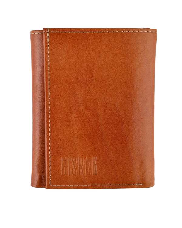 کیف پول چرم جیبی عسلی بیسراک Bisrak کد NL-J3Lat-N18