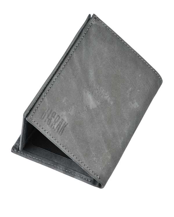 کیف پول چرم جیبی طوسی تیره بیسراک Bisrak کد PW-306-HN92 - تصویر 6
