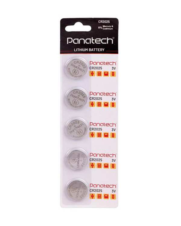 باتری سکه ای پاناتک Panatech مدل CR2025 بسته 5 عددی