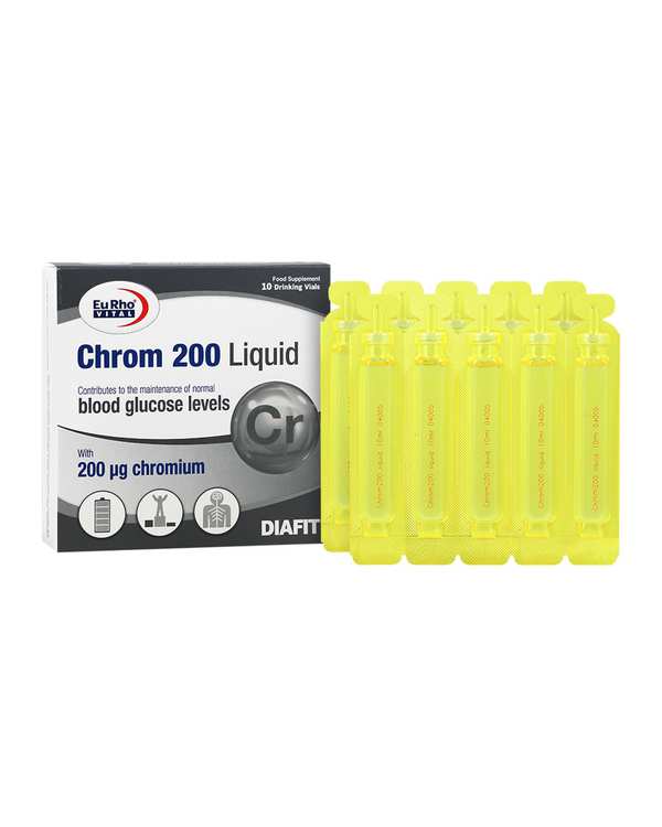 ویال خوراکی کروم 200 میلی گرم لیکوئید یوروویتال ساشه 10 عددی