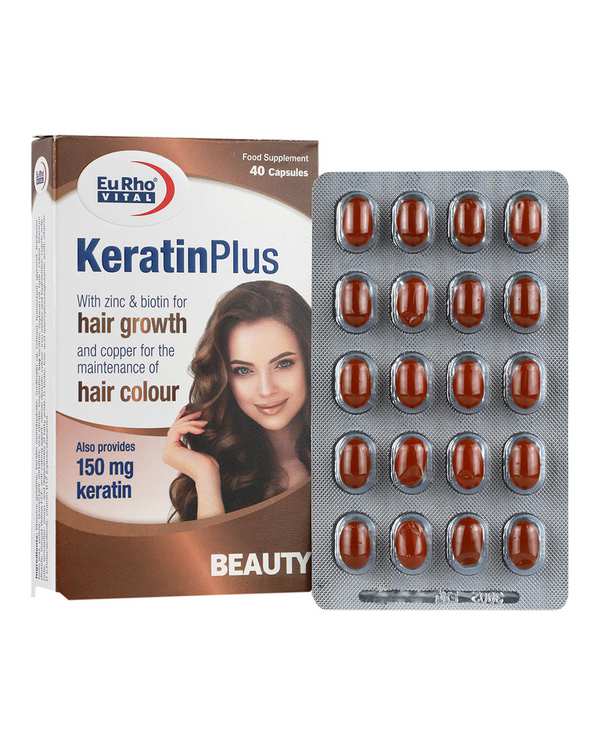 کپسول ژلاتینی نرم کراتین پلاس یوروویتال بسته 30 عددی