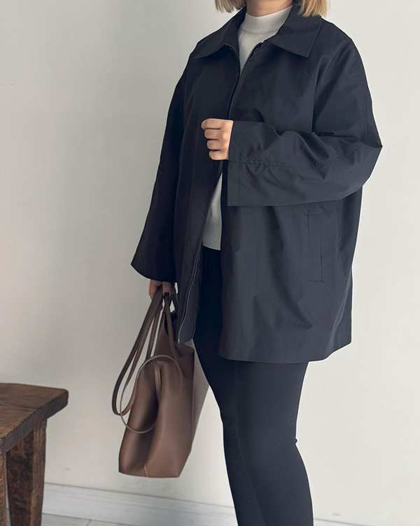 ترنچ کت زنانه مشکی نگار ندایی Negar Nedaei مدل Fly - تصویر 3