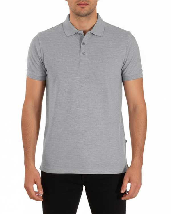 پولوشرت مردانه طوسی ملانژ سیمپل ورز Simple wears کد POS790