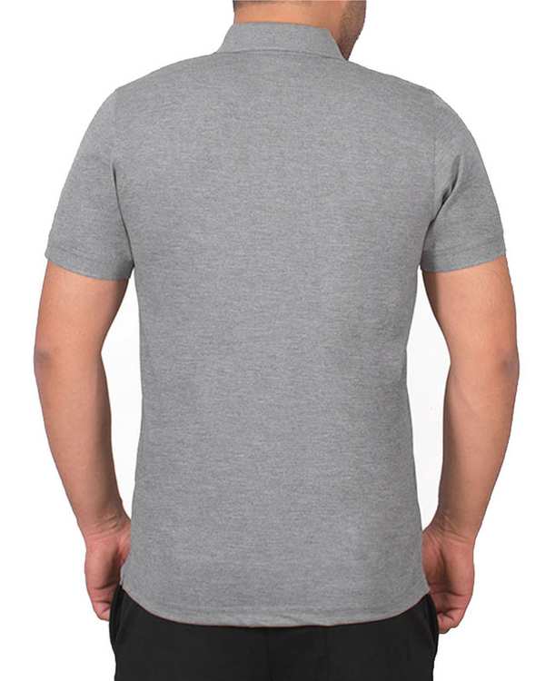 پولوشرت مردانه طوسی ملانژ سیمپل ورز Simple wears کد POS790 - تصویر 2