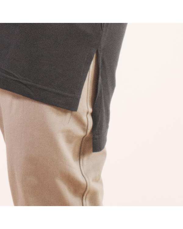 تی شرت مردانه لانگ مشکی سیمپل ورز Simple wears کد TLL680 - تصویر 4