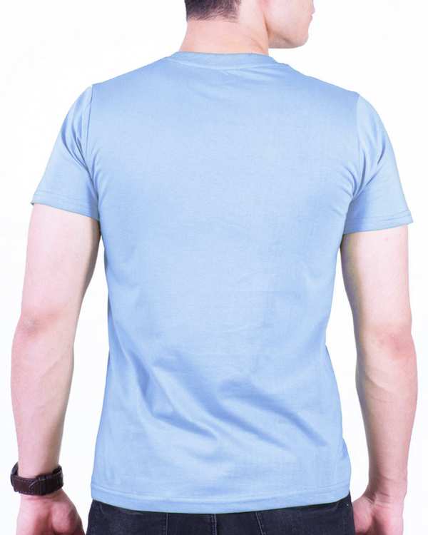 تی شرت مردانه آبی آسمانی سیمپل ورز Simple wears کد TSS590 - تصویر 3
