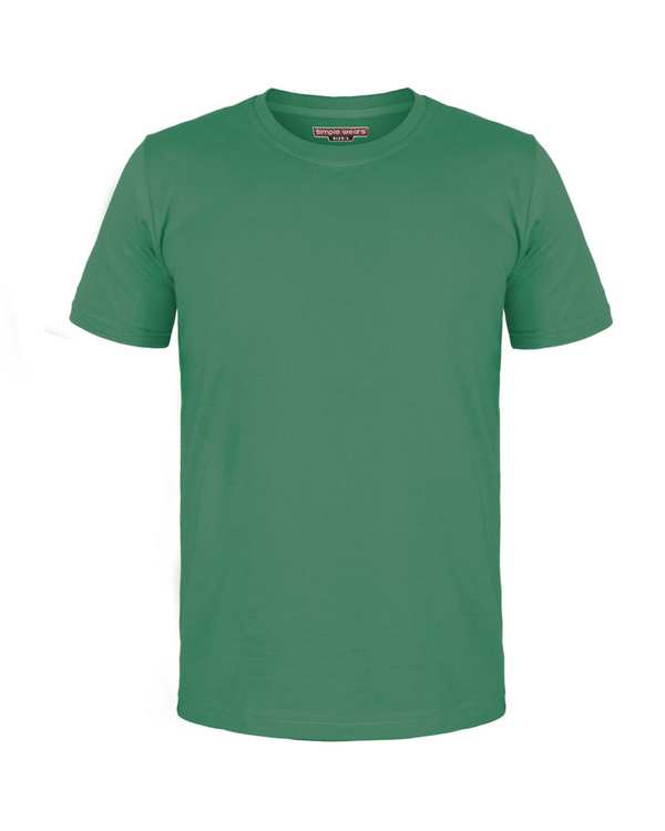 تی شرت مردانه سبز چمنی تیره سیمپل ورز Simple wears کد TSS590 - تصویر 3