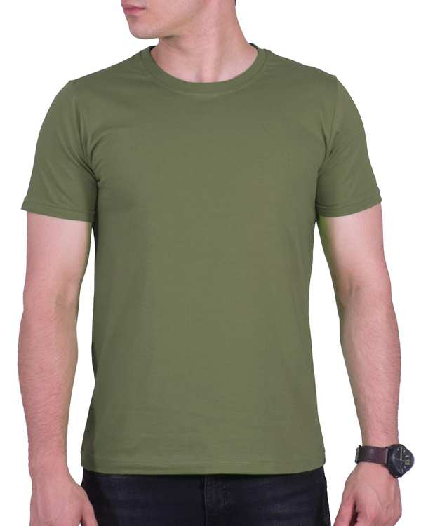 تی شرت مردانه سبز زیتونی سیمپل ورز Simple wears کد TSS590