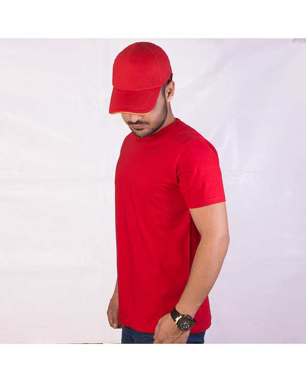 تی شرت مردانه قرمز سیمپل ورز Simple wears کد TSS590 - تصویر 2