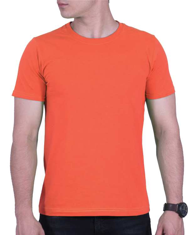 تی شرت مردانه نارنجی سیمپل ورز Simple wears کد TSS590