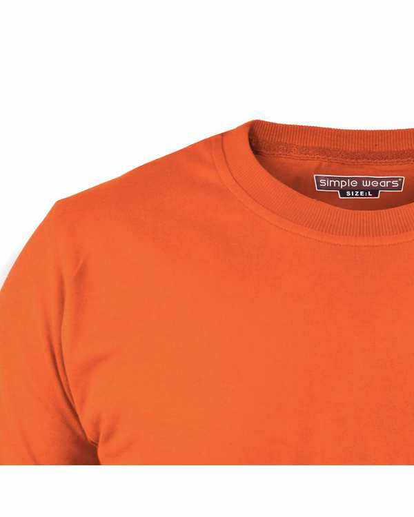 تی شرت مردانه نارنجی سیمپل ورز Simple wears کد TSS590 - تصویر 4