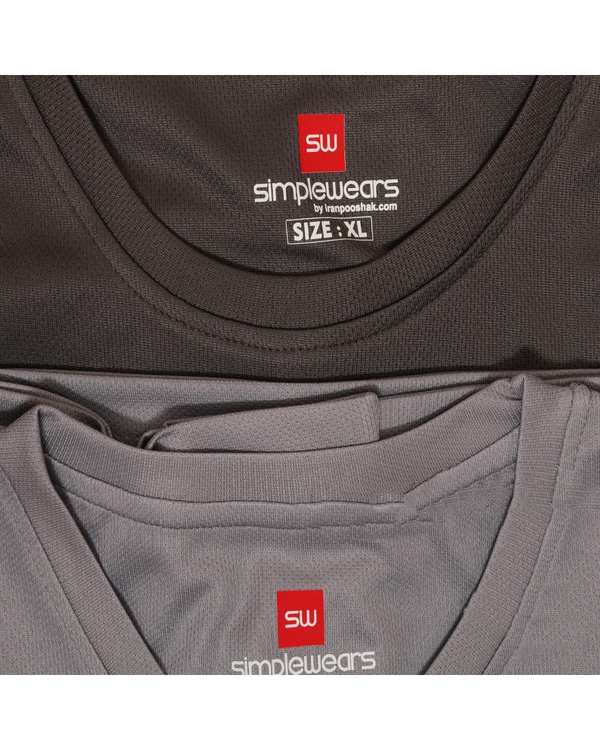 تی شرت ورزشی مردانه طوسی تیره سیمپل ورز Simple wears کد TAS110 - تصویر 3