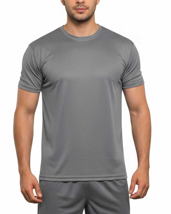 تی شرت ورزشی مردانه طوسی روشن سیمپل ورز Simple wears کد TAS110