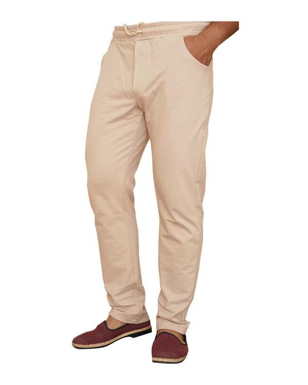 شلوار اسلش مردانه کرم سیمپل ورز Simple wears کد PLO750