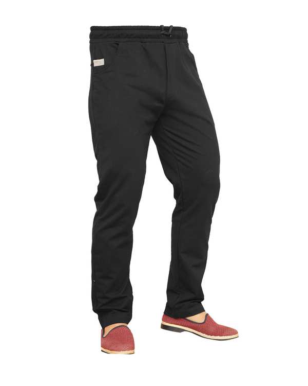 شلوار اسلش مردانه مشکی سیمپل ورز Simple wears کد PLO750