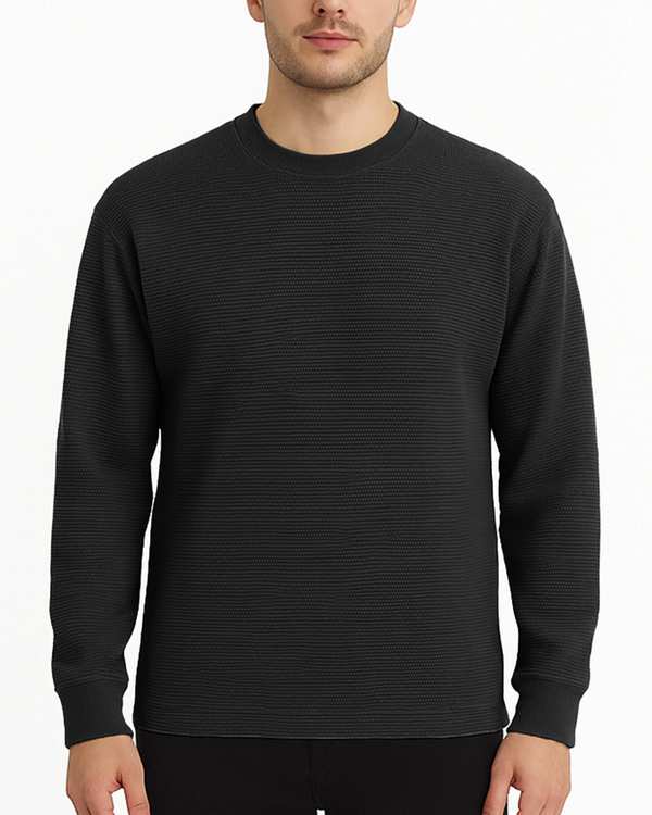 سویشرت مردانه بیسکویتی مشکی فدیکو Fedyco کد 103270100