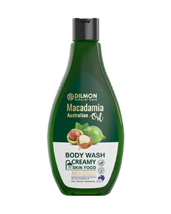 شامپو بدن کرمی دلیمون Dilmon حاوی روغن ماکادمیا حجم 415ml