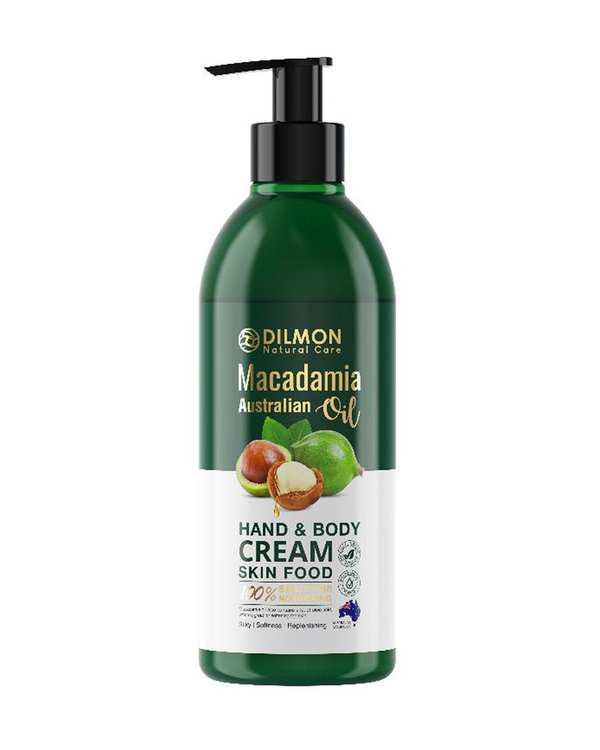 کرم مرطوب کننده دست و بدن دیلمون Dilmon مدل ماکادمیا حجم 350ml