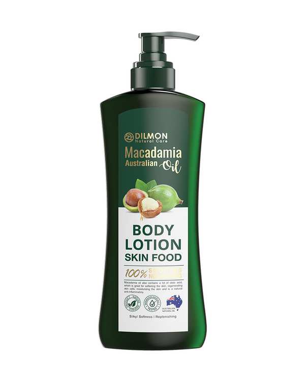 لوسیون بدن دیلمون Dilmon حاوی روغن ماکادمیا حجم 400ml