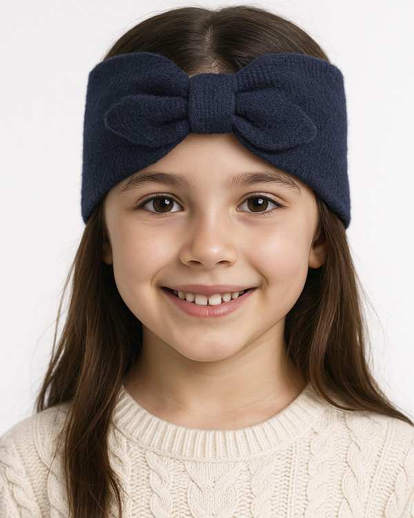 هد بند دخترانه پاپیون سرمه ای ملورینا Melorina کد 9109