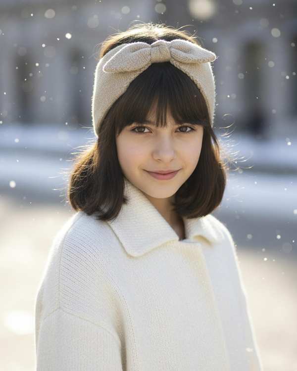 هد بند دخترانه پاپیون عسلی ملورینا Melorina کد 9109