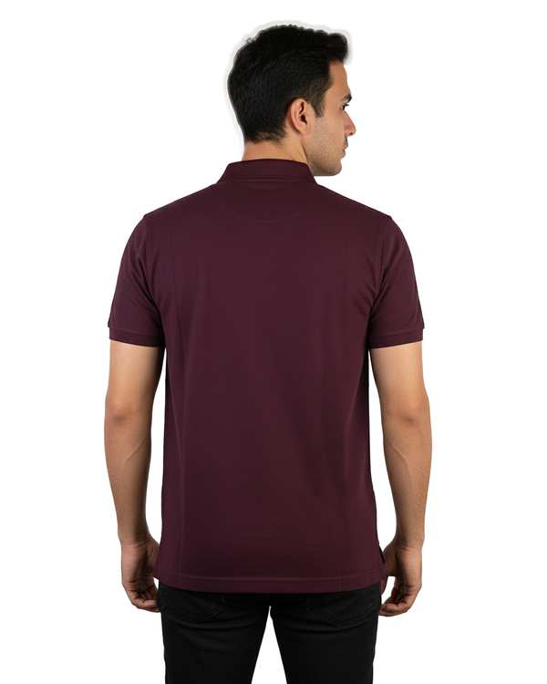 پولوشرت مردانه بادمجانی مل اند موژ Mel & Moj کد M09001
