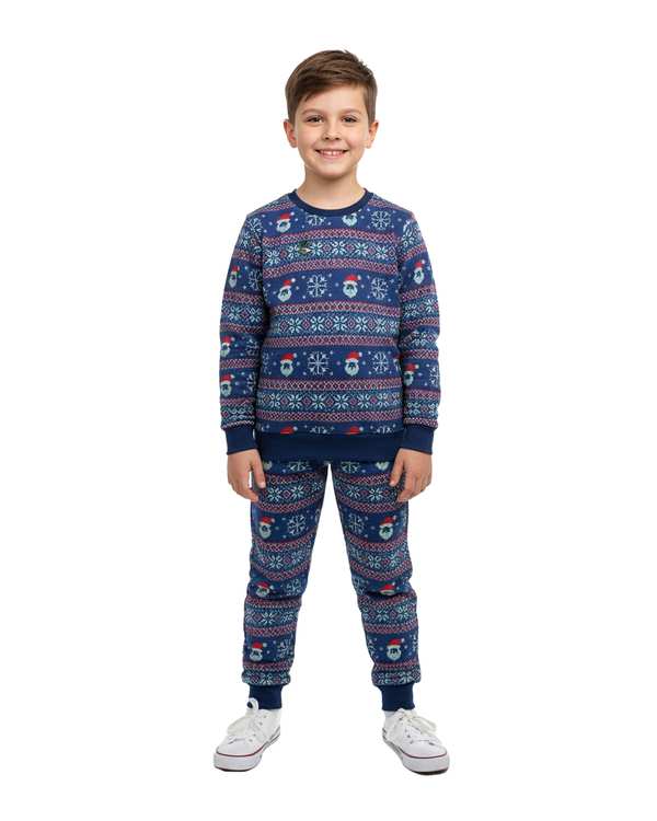 ست سویشرت و شلوار بچگانه گیزولان Gizolan طرح بابانوئل مدل SF46