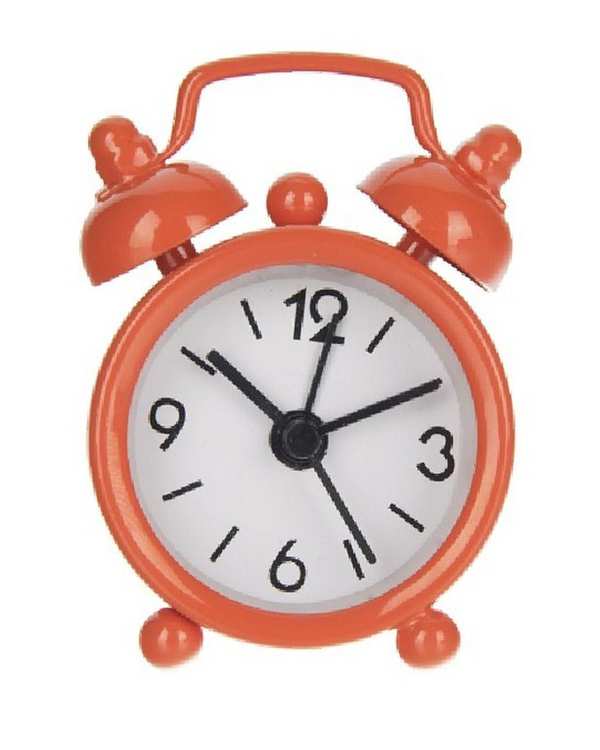 ساعت رومیزی زنگ دار نارنجی مدل کوارتز 01