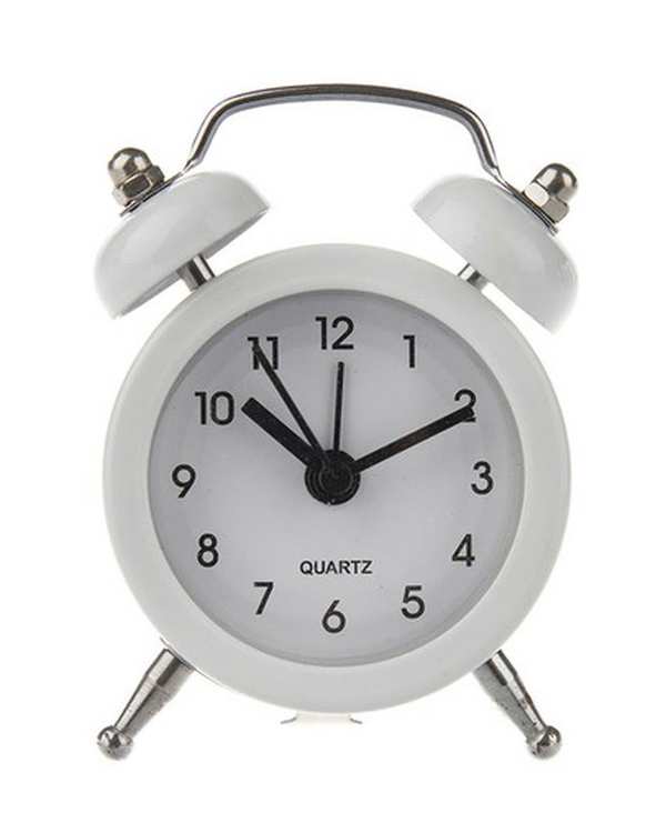 ساعت رومیزی زنگ دار سفید مدل 02