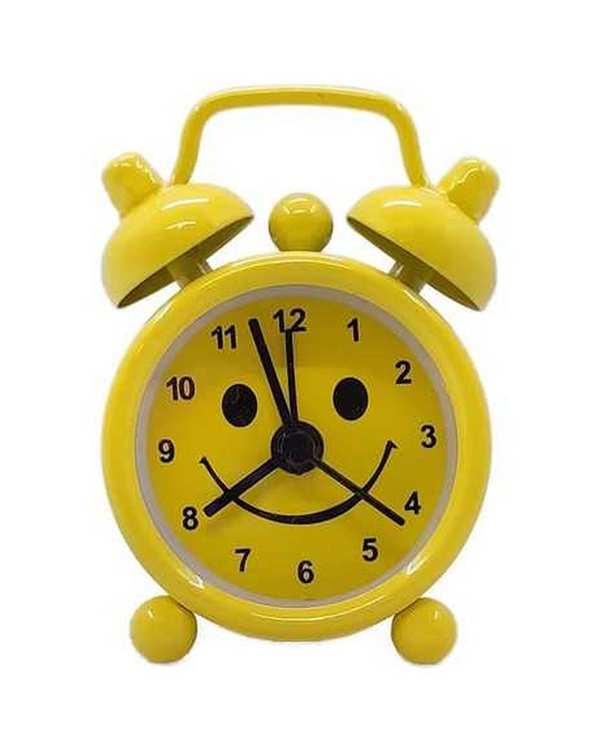 ساعت رومیزی زرد طرح ایموجی 1 کد 2010