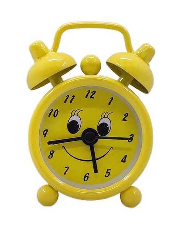 ساعت رومیزی زرد طرح ایموجی 5 کد 2010