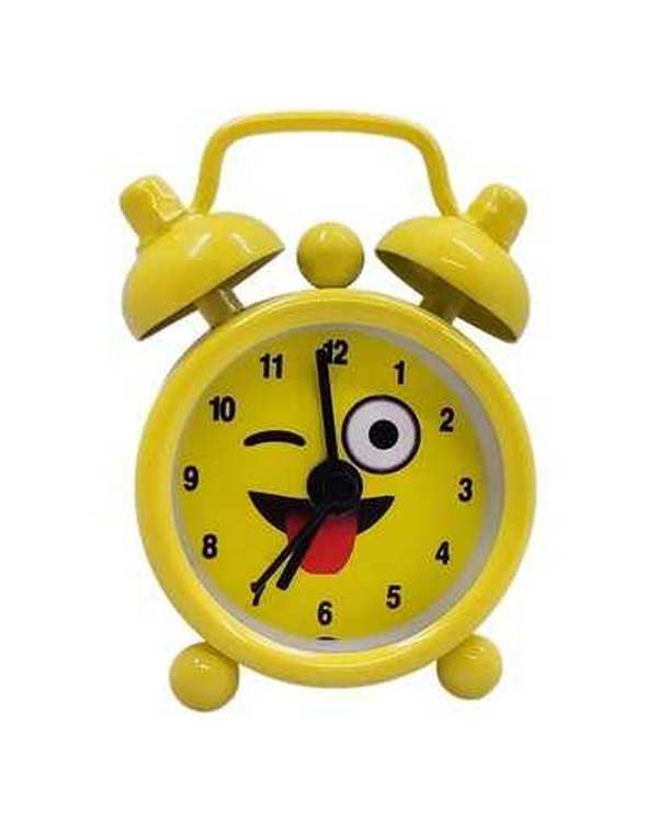 ساعت رومیزی زرد طرح ایموجی 6 کد 2010