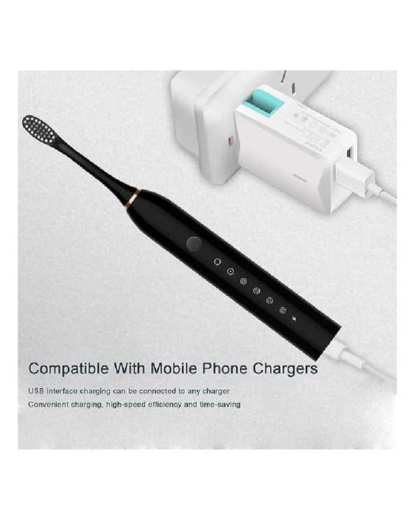 مسواک و مسواک برقی مسواک برقی مشکی مدل ipx7-3 برند متفرقه - تصویر 2