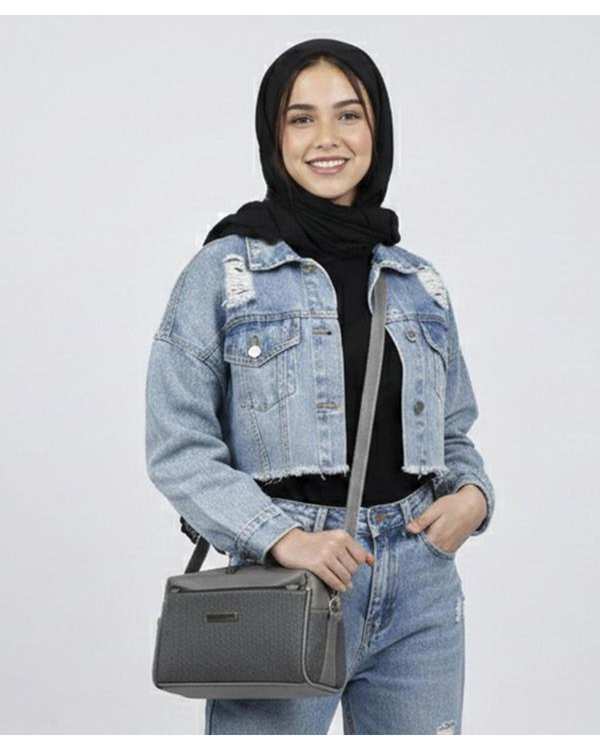 کیف دوشی زنانه طوسی بیسراک Bisrak مدل SL-117640 - تصویر 3
