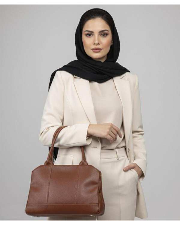 کیف دوشی زنانه عسلی بیسراک Bisrak مدل SL-119234-18 - تصویر 3
