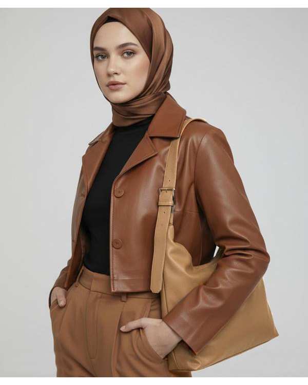 کیف دوشی زنانه نسکافه ای بیسراک Bisrak مدل SL-119241 - تصویر 3