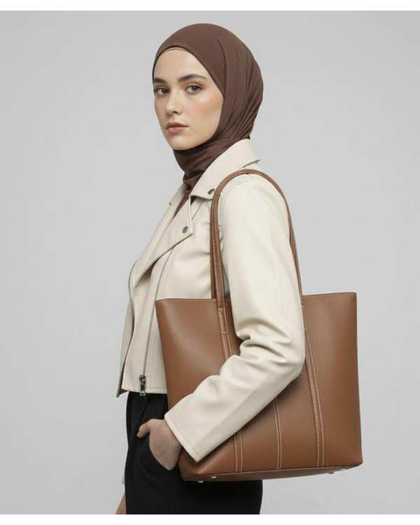 کیف دوشی زنانه عسلی بیسراک Bisrak مدل SL-119252 - تصویر 3