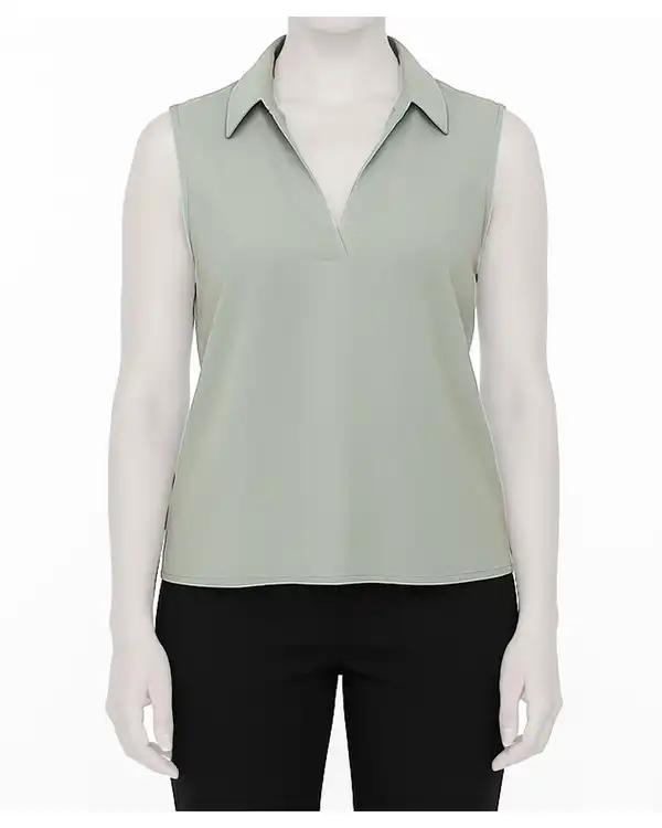 تاپ یقه شکاری زنانه سبز تولیکا Tulika کد 33106