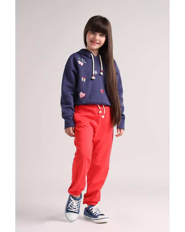 شلوار اسپرت دخترانه قرمز سارک Sarak مدل 4147