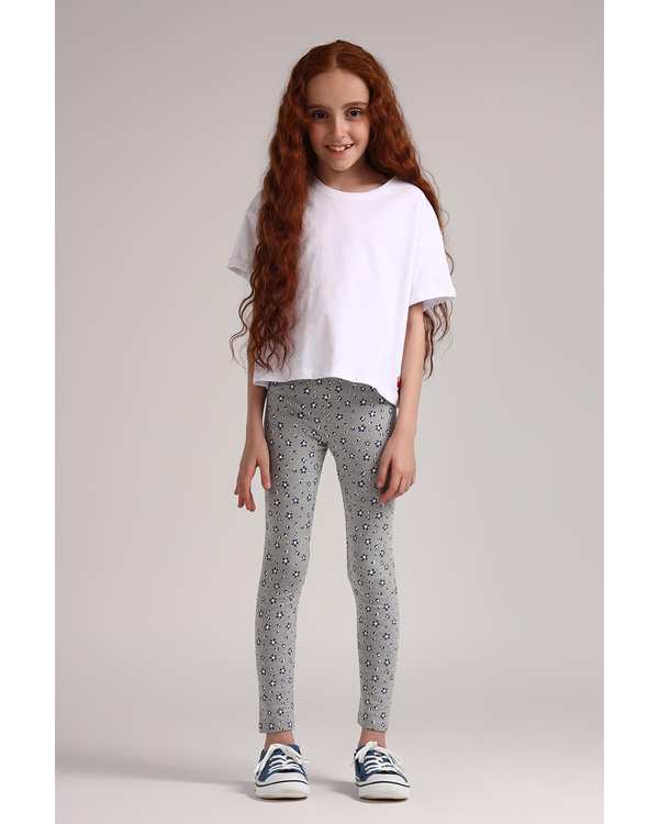 لگینگ دخترانه طوسی ملانژ سارک Sarak مدل 3956